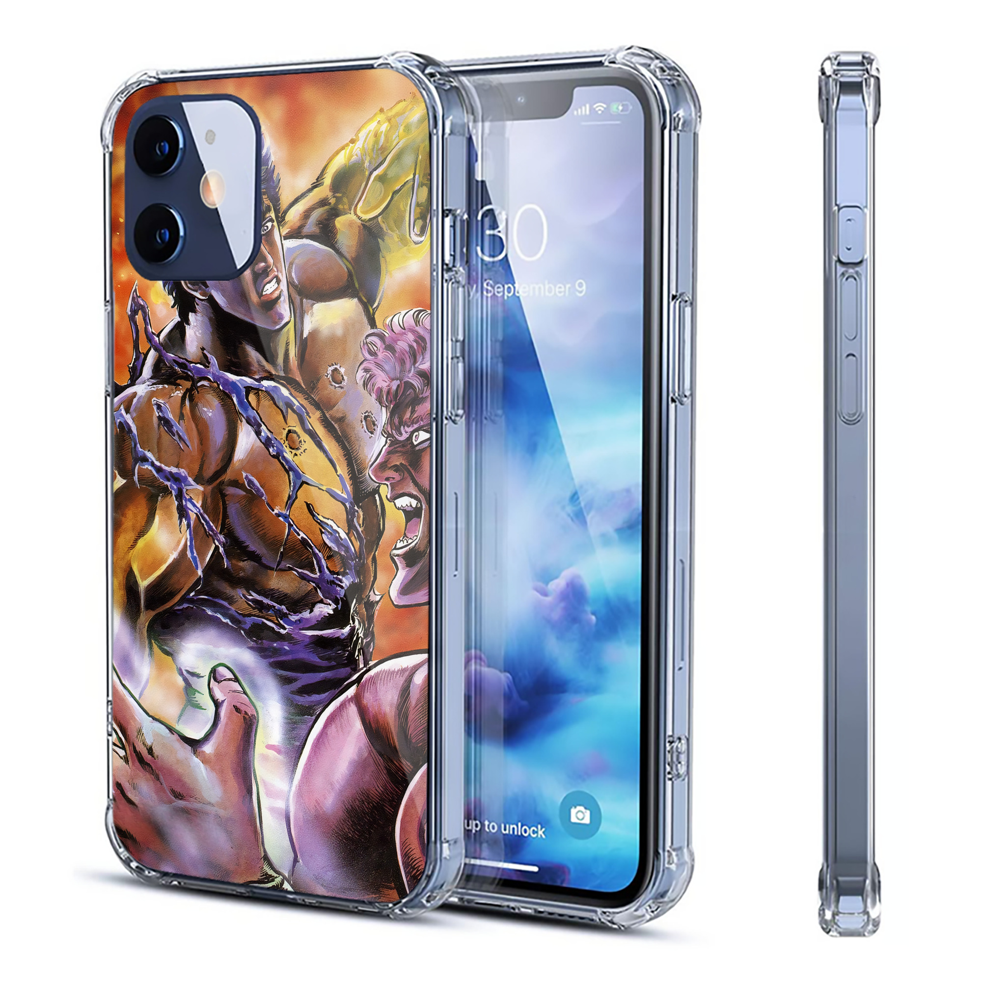 （画像用） 北斗の拳 Fist of the North Star 【iPhone 12シリーズ対応】透明スマホケース（クリアソフトケース）